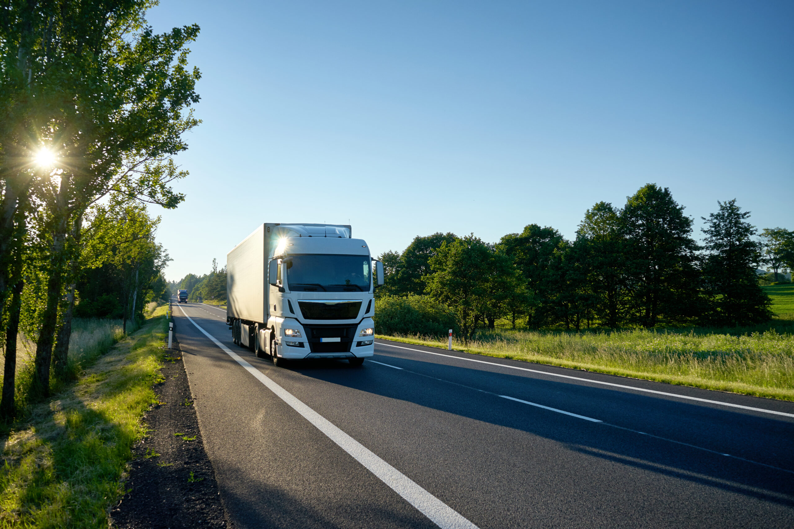 vehicle driving on a rural highway